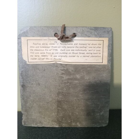 New Orleans Vieux Carré Antique Roof Slate Art Tile Vintage Architecture - Picture 4 of 4